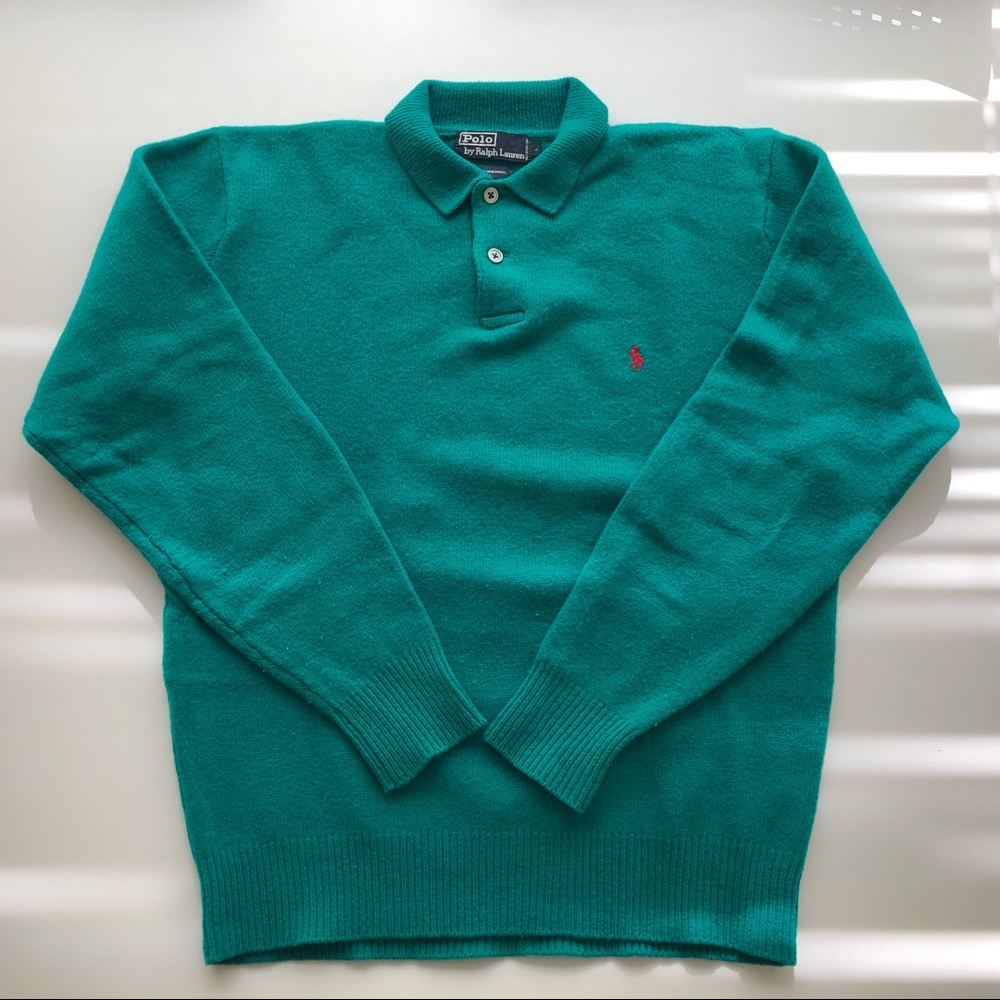 Polo by Ralph Lauren Sweater Lambs Wool Green
